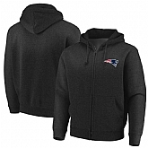 Men's New England Patriots Majestic Cap Logo Full Zip Hoodie Black,baseball caps,new era cap wholesale,wholesale hats